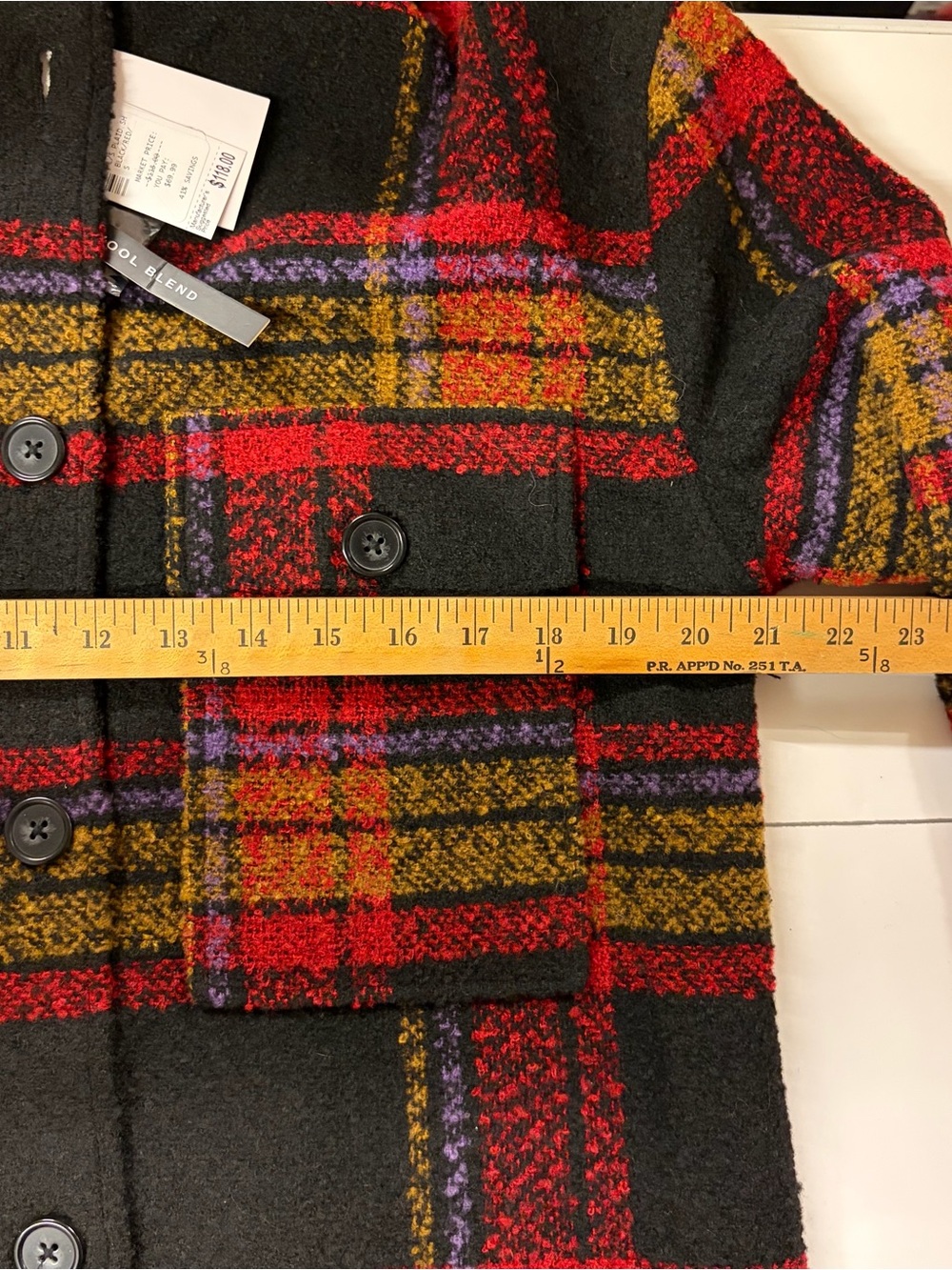 For the Republic Plaid Shacket | Black, Red, purple and Mustard | Size S - Picture 8 of 10